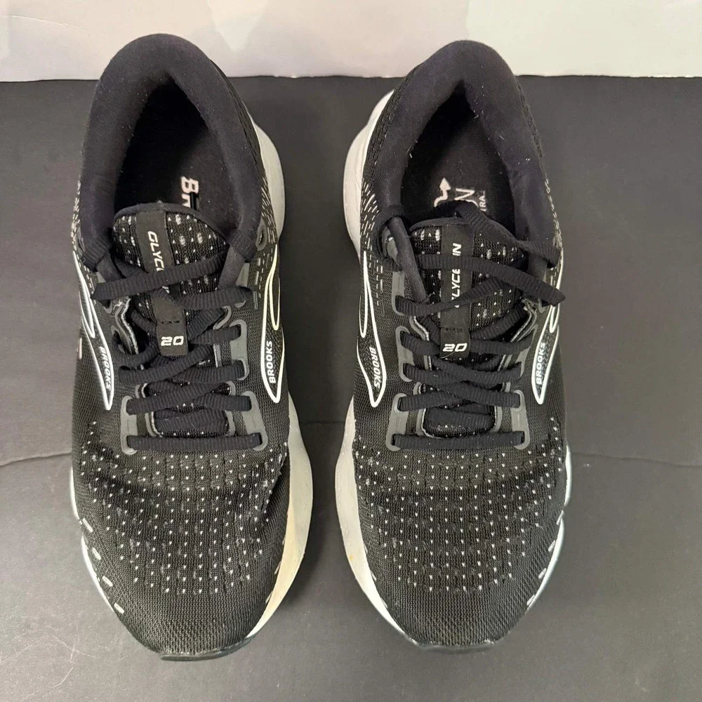 Brooks Glycerin 20 Womens Running Shoes Black White 1203691B059 Size 8.5 B